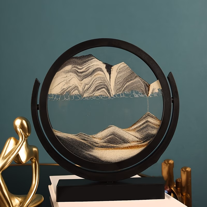 3 sand painting living room hourglass glass ornament graduation gift landscape painting office cabinet decoration outdoor holiday ornament christmas decoration new year decoration home decor
