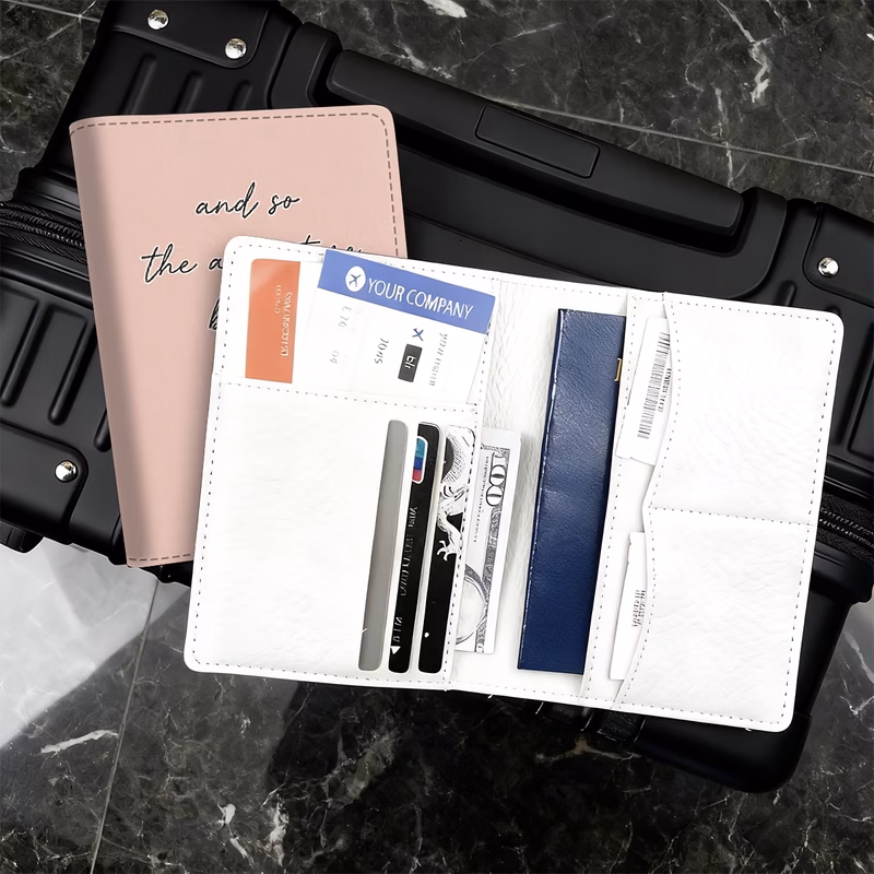 1pc and so the passport holder pu travel wallet suitable for boarding passes id holders lightweight for luggage gym bags backpacks gift for christmas easter valentines day