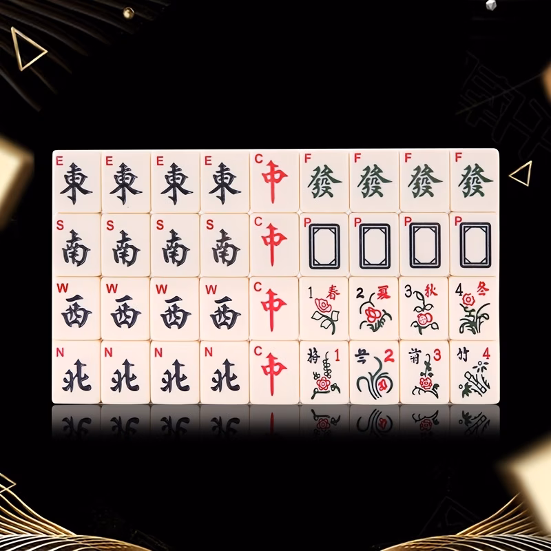 3 6x2 8cm set easy to read 144pcs large mahjong set complete mahjong number set suitable for family games at width 3 6x2 8x1 8cm for school halloween