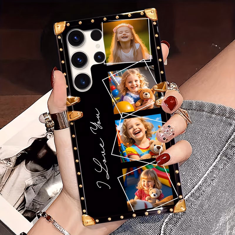 phone case 1 custom photo picture name text case protective trendy friend memorial family photo gift compatible with samsung compatible with galaxys25ultra s24 s25edge s23fe s22 s24ultra s21 a55 a15 a