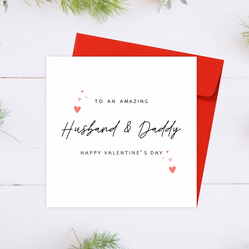 husband valentines card valentines card husband and daddy valentines gift for him valentine card daddy husband for him