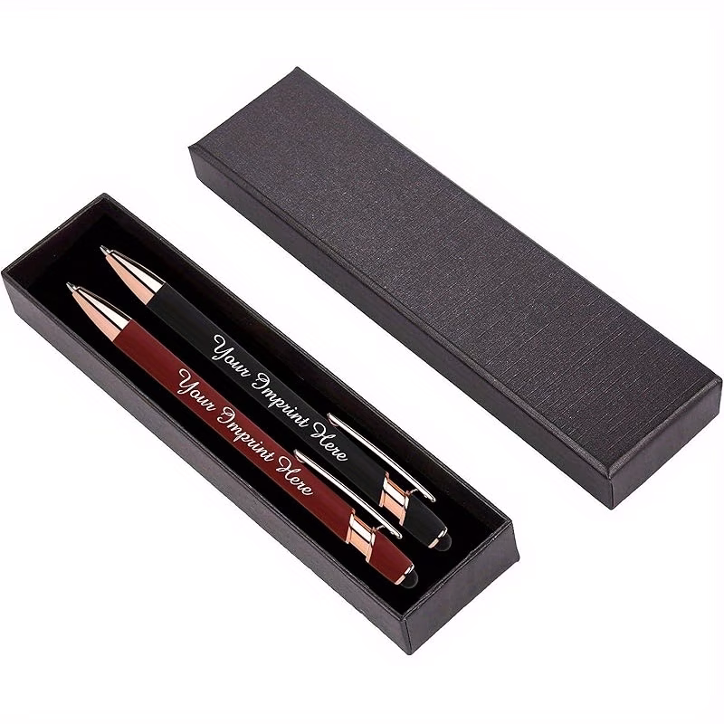 personalized customized pen gift set 2 pack multi metal pen with gift box luxury ballpoint pen with customized name ideal for his or her party wedding event gifts