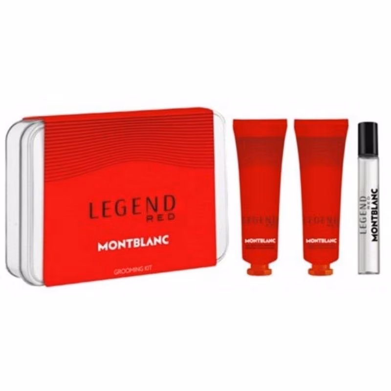 legend red grooming kit set edp 7 5ml face cream 30ml cleansing gel 30ml