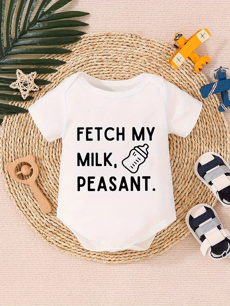 baby boy and baby girl casual cute clothing letter print jumpsuit outdoor