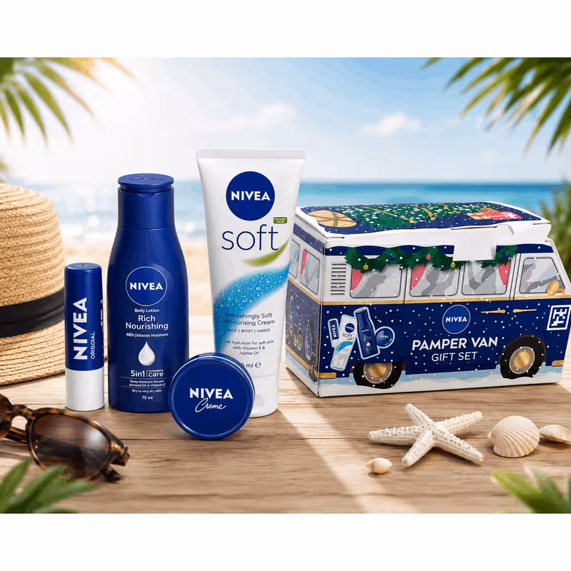 summer van gift set body cream lip balm creme skincare travel kit compact essentials for daily skincare routines suitable for face care