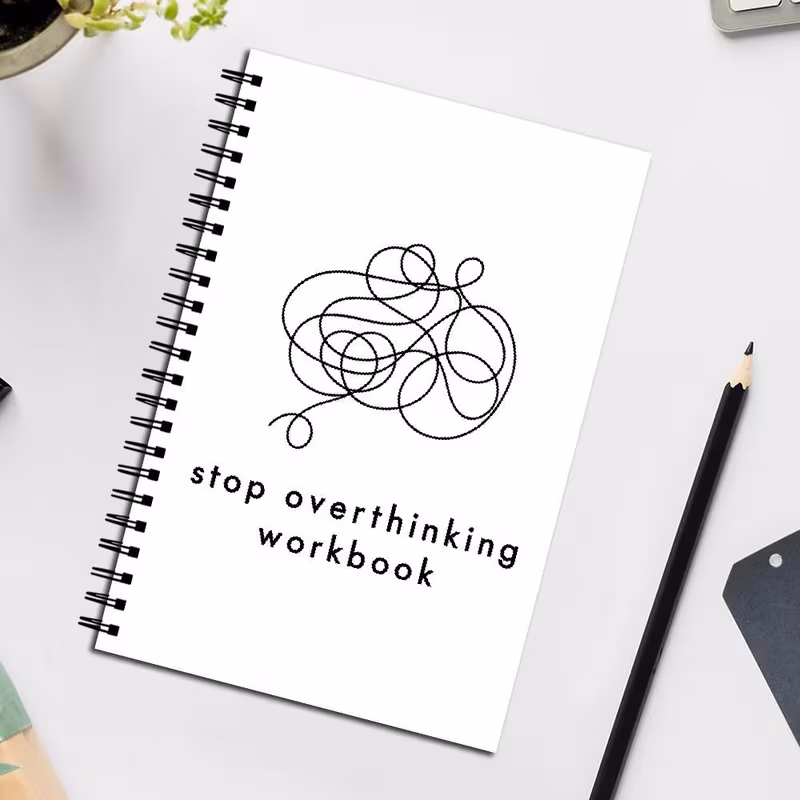 notebook stop overthinking workbook ocd journal therapeutic mindfulness notebook for girls gift for school college work mental and writing planner notebook and planner
