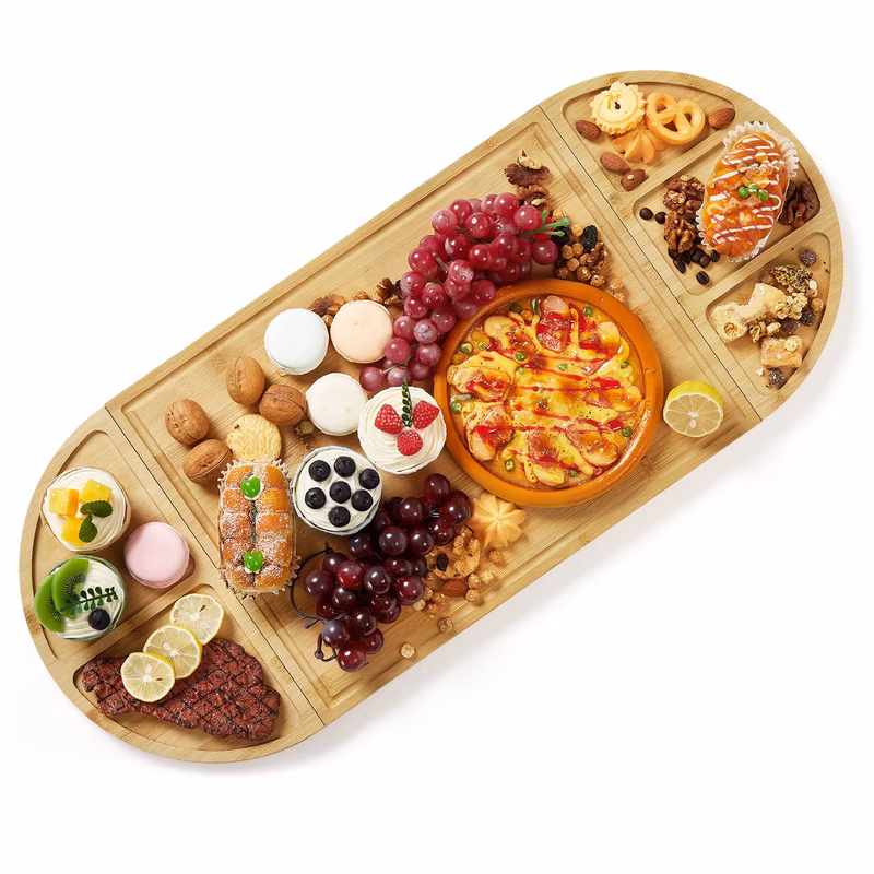 magnetic cheese board set large bamboo charcuterie board set with deep juice cheese serving set perfect gifts