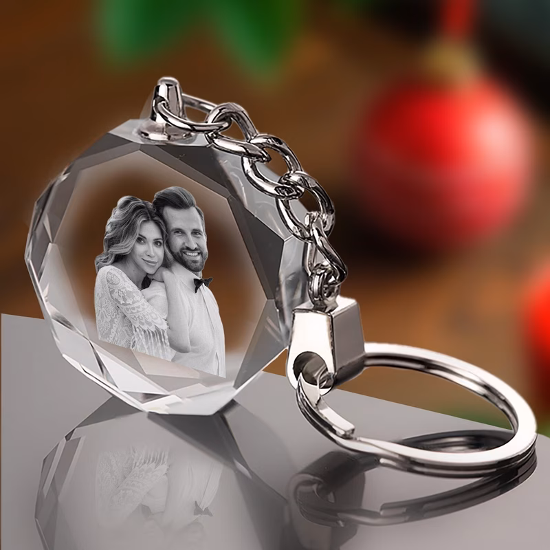 fashion crystal keychain keychain pendant womens additions gifts for mothers and fathers personalized crystal photo keychain custom picture gifts for men women anniversary wedding birthday memorial pe