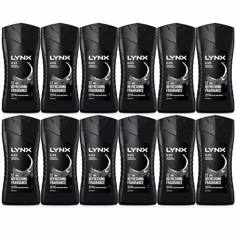 black shower gel 225ml pack of 12