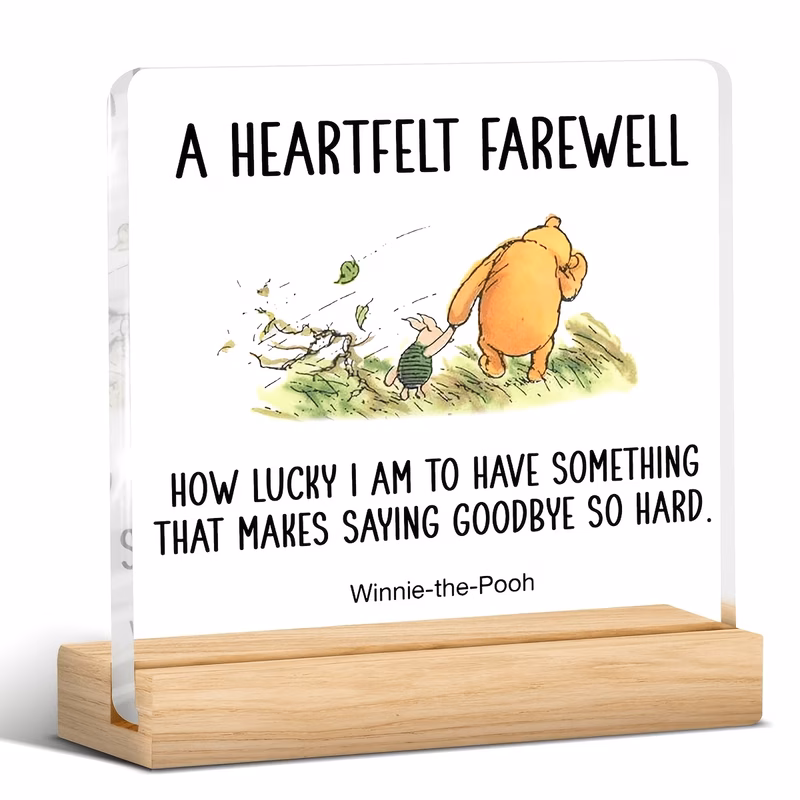 2d flat 1pc leaving gifts farewell gifts for coworkers friend work retirement going away gifts acrylic desk sign decor 2d flat