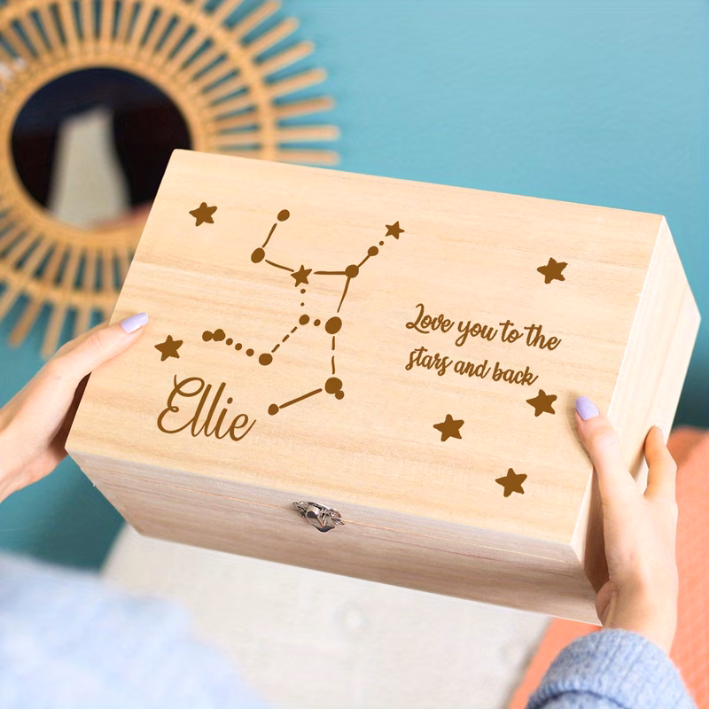 personalised keepsake memory box for her he custom name keepsake boxes wood personalized wooden memory box best gift
