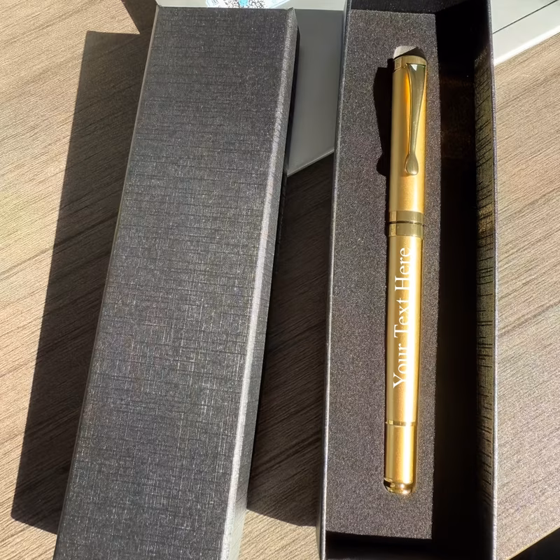 customized set of metal ball ballpoint ballpoint pen neutral pen elegant personalized gift fathers day gifts festive gifts golden and black 0 5mm filled