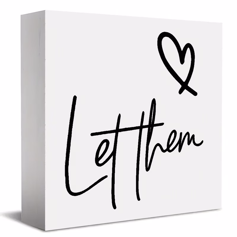 mental decor wood relax gift suitable for therapists anxiety relief ornament with retro self care reminder square tabletop decoration for office wood material for mindfulness