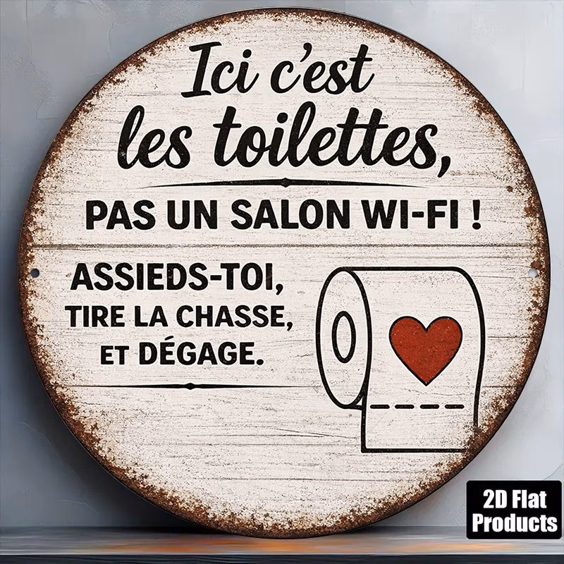 2d flat 1pc wood round restroom sign vintage wall plaque suitable for bathroom decor slogans suitable for home bar cafe or housewarming gift decoration wall mountable decoration for gifts