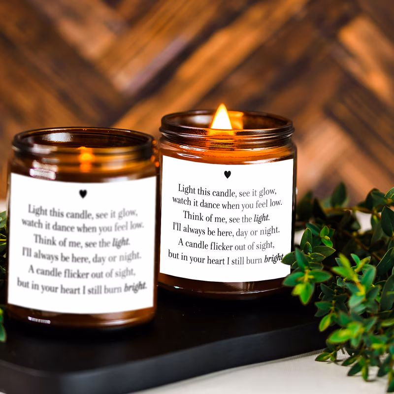memorial poem candle remembrance gift sympathy loving loss for home decor 1pc scented candle for home office decor jar candle candle birthday gift memorial gift sympathy gift