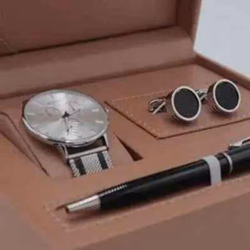 mens watch cufflinks gift set