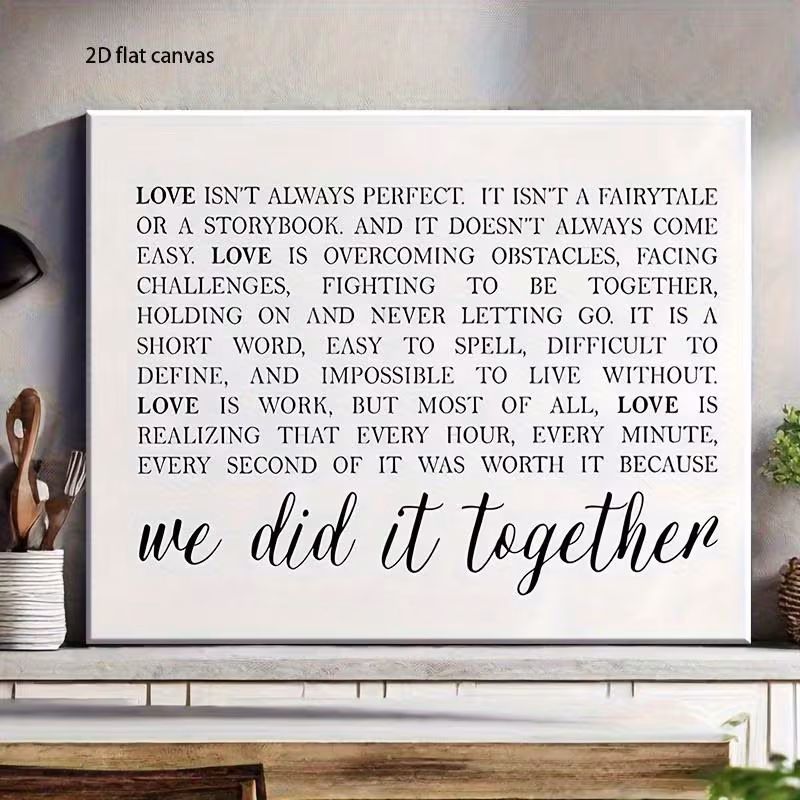 2d flat quotes framed canvas wall art we spend in black font white background framed with border horizontal couple poster suitable for weddings anniversaries valentines day gifts hung outdoor decorati
