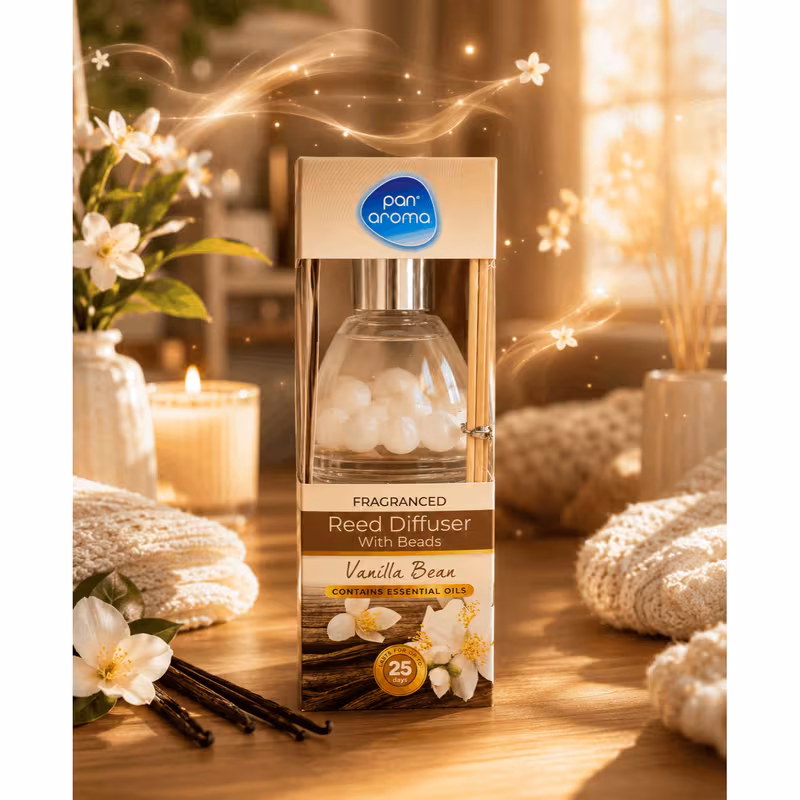 vanilla coconut reed diffuser 50ml long lasting room freshener with essential oils