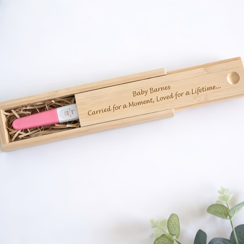 personalized engraved pregnancy test box keepsake box memorial miscarriage remembrance gift custom engraved miscarriage memory box