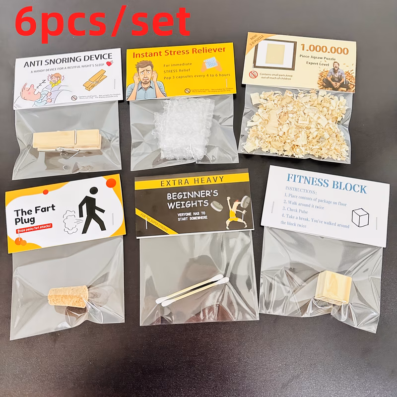 6pcs set prank gift set for funny prank gifts for men and women husband boyfriend colleague friend creative novelty gifts halloween christmas