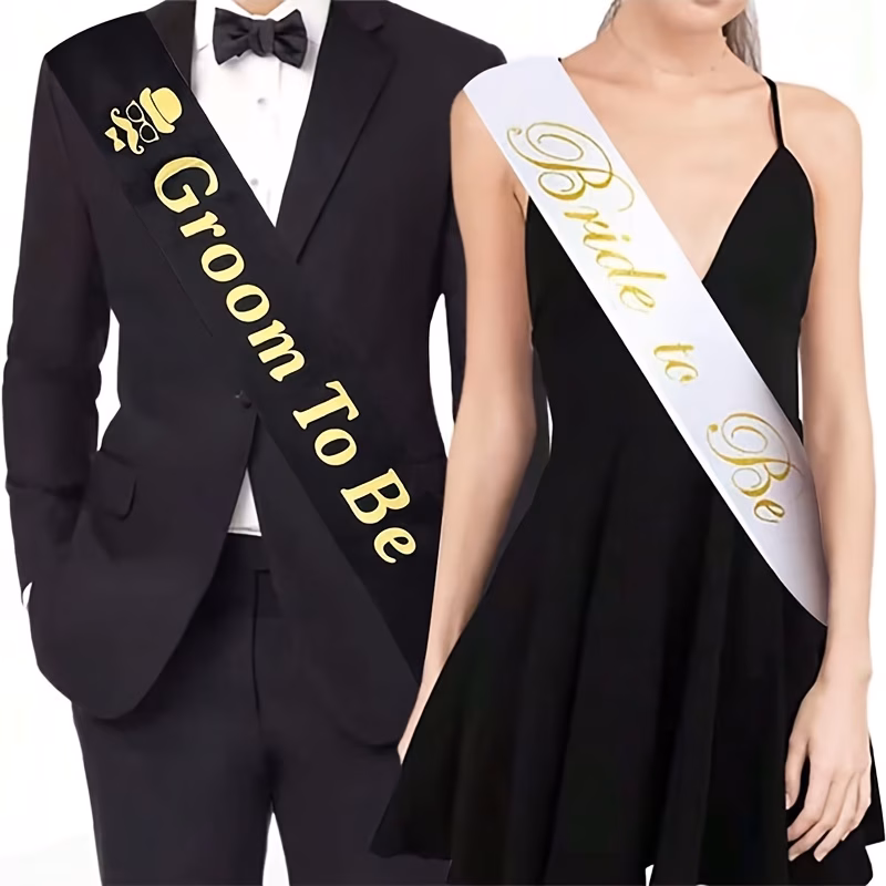 2pcs fashion wedding straps wedding party bride groom single party ceremony bands