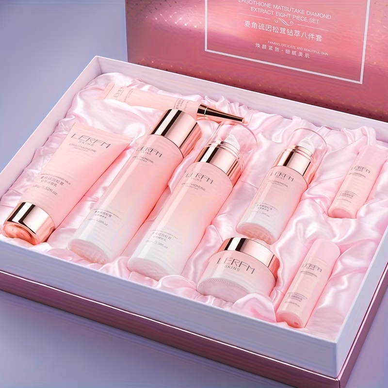 skincare set hydrating brightening firming quickly absorbed contains hyaluronic acid premium ladies set suitable for types christmas gift box new year present