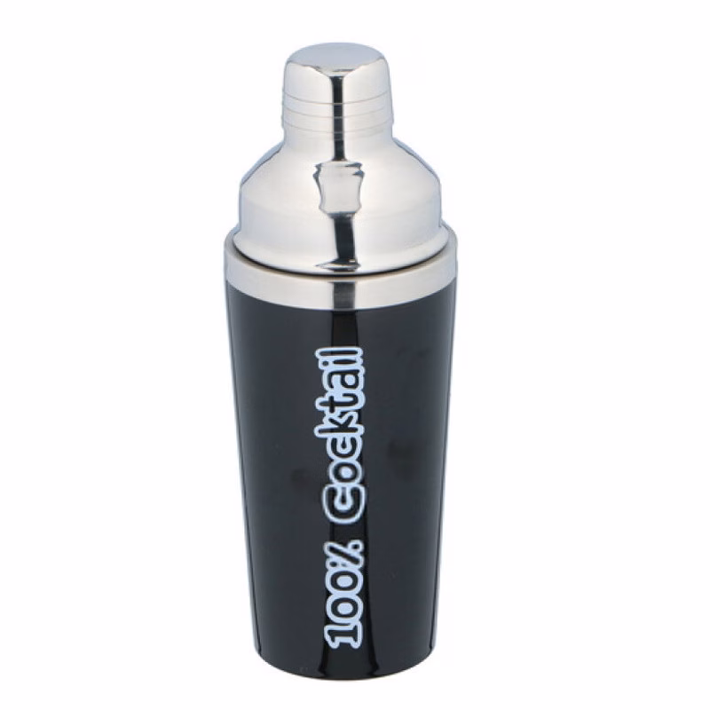 cocktail shaker stainless steel 3pcs built in strainer cap drinks mixer 450ml