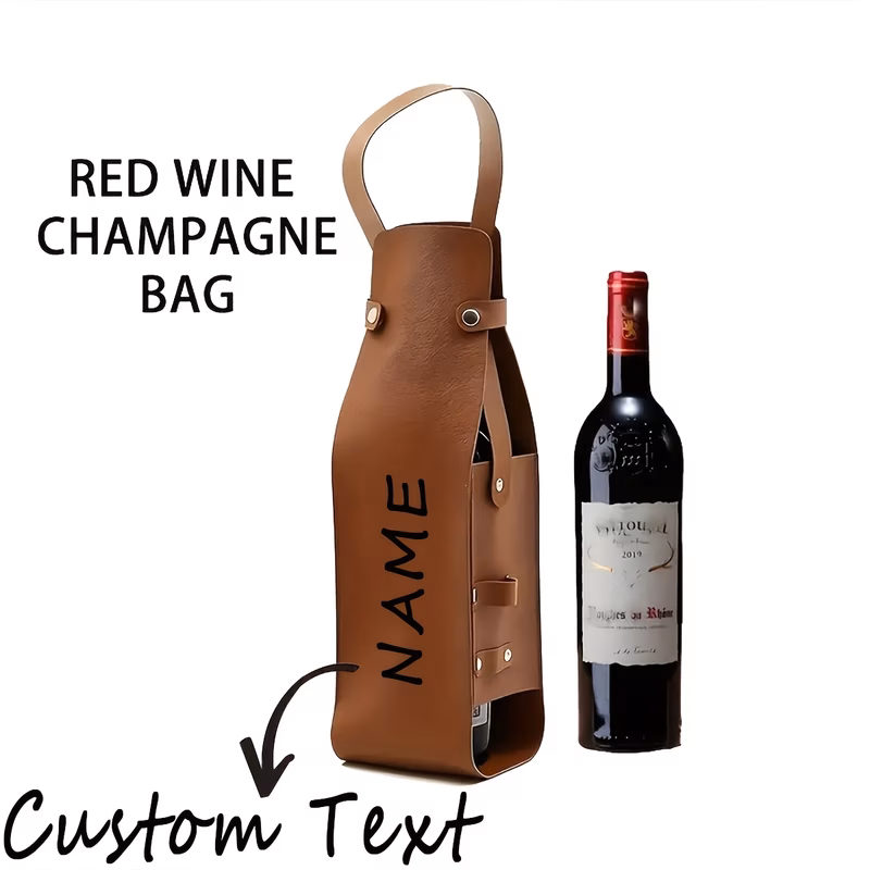 personalized custom name wine tote bag carry bag wine holder case gift for wine lovers bridesmaid gift for weddings wine accessories