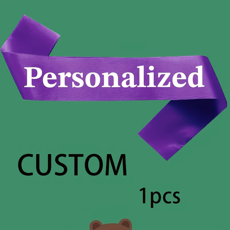 1pc personalized customization printed sash high gloss hand painted design suitable for weddings anniversaries birthdays graduation ceremonies and nightclub decorations multifunctional fashion shoulde