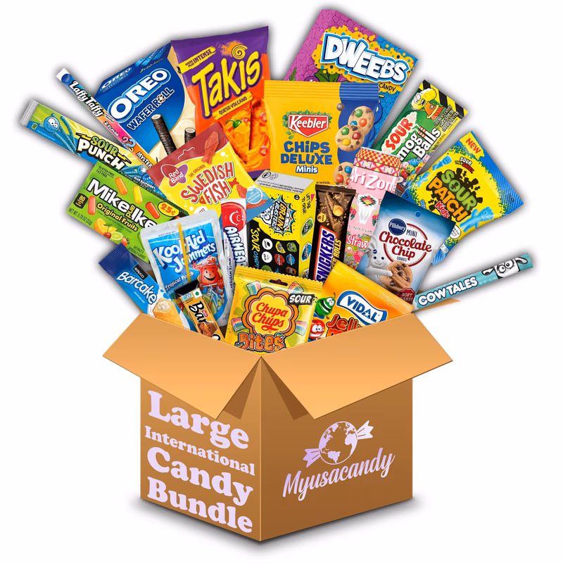 large international candy bundle candy drinks snacks