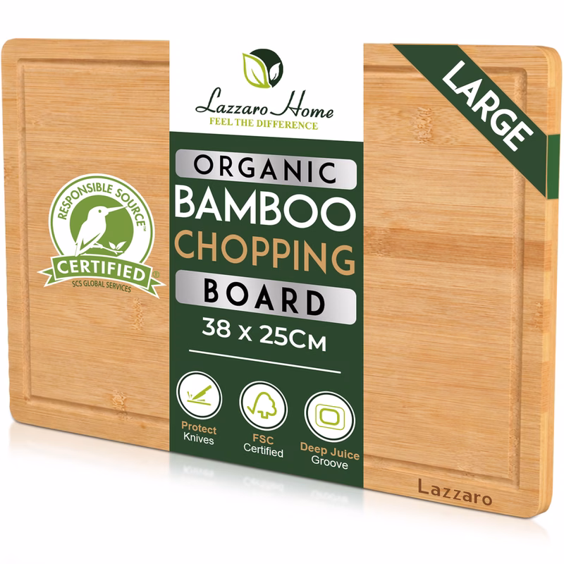 premium bamboo cutting board double sided large chopping board wooden for kitchen prep food serving perfect gift for families valentines mothers day halloween thanksgiving