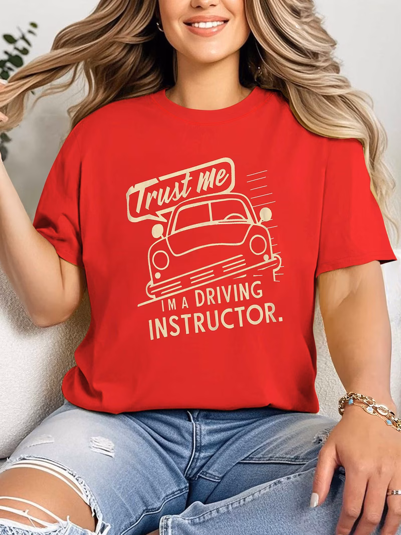 womens me im t shirt funny driving gift short sleeve crew neck top with driving themed print spring summer casual wear suitable for driving s parties everyday outfits