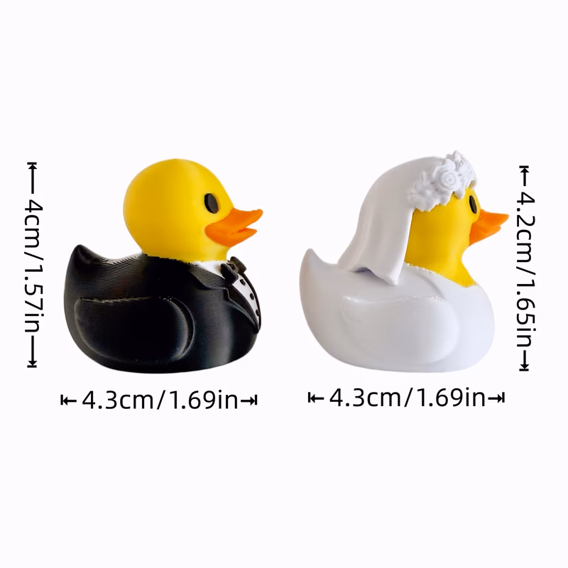 wedding duck figure toys set 3d printed bride and groom ducks viral mini collectible for wedding decor holiday gifts mothers day and fathers day