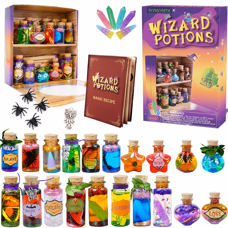diy craft kit wizard potion bottles making set fantasy wizard themed arts and crafts for kids 6 easter birthday party favors