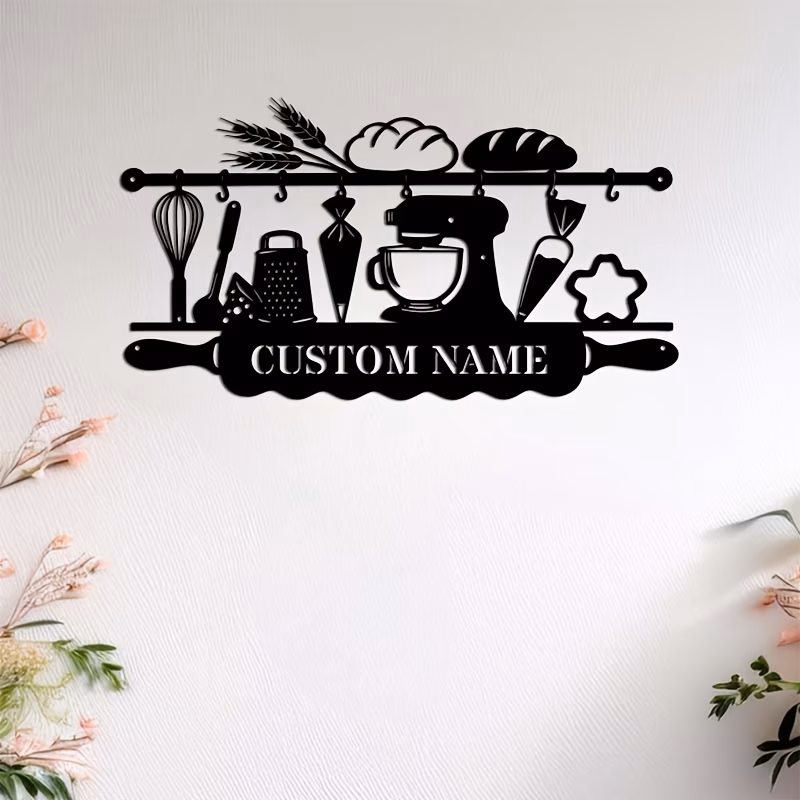 1pc customizable personalized baking sign personalized kitchen wall art custom blender wall art farmhouse kitchen decor baking enthusiast gift