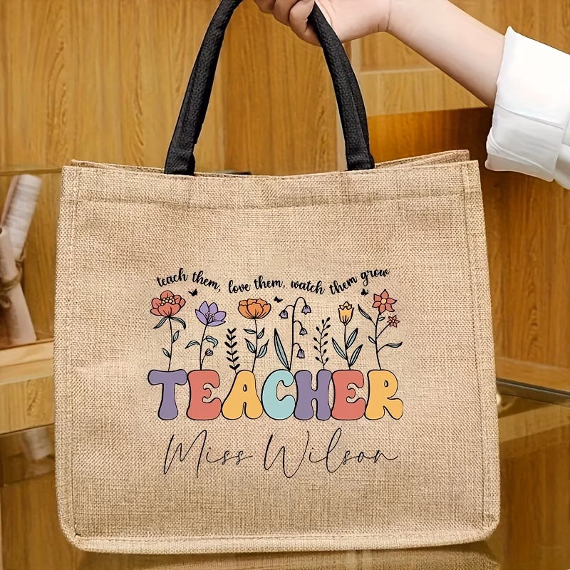 1pc personalised teacher of teacher gift personalised teacher gifts personalised book bag gift ow bag
