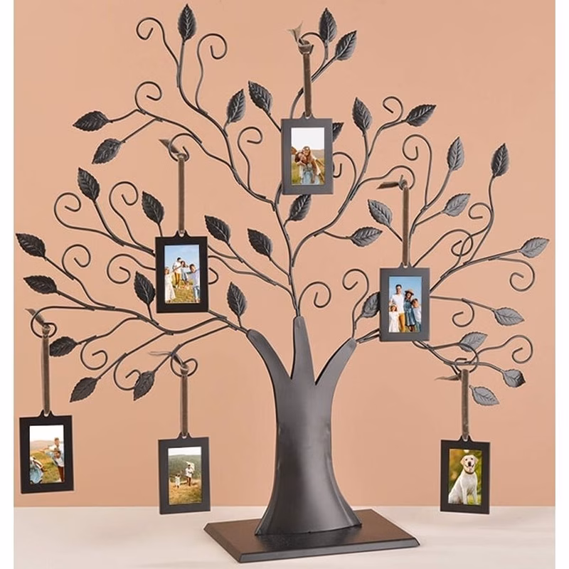 family tree photo frame with 6 hanging picture frames home decor gift idea