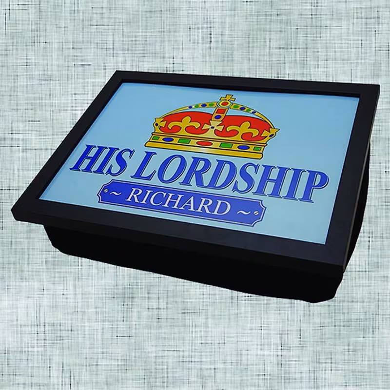 His Personalised Icon Male Lap Tray Gift