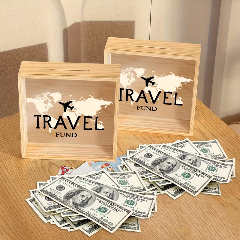 1pc bank with top slot suitable for storing tickets cards travel tickets coin storage wall mounted or decoration box coin storage box souvenir box thanksgiving christmas and other holiday gift