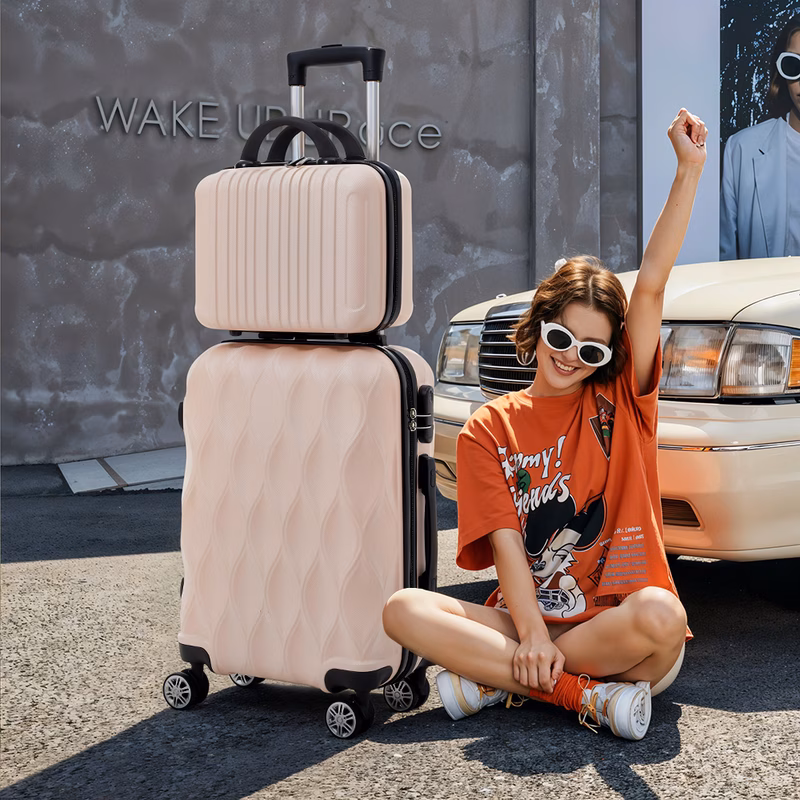 luggage sets of 2 piece suitcase set cabin suitcase with wheels hand luggage suitcase and toiletry bag case 20 14 inch