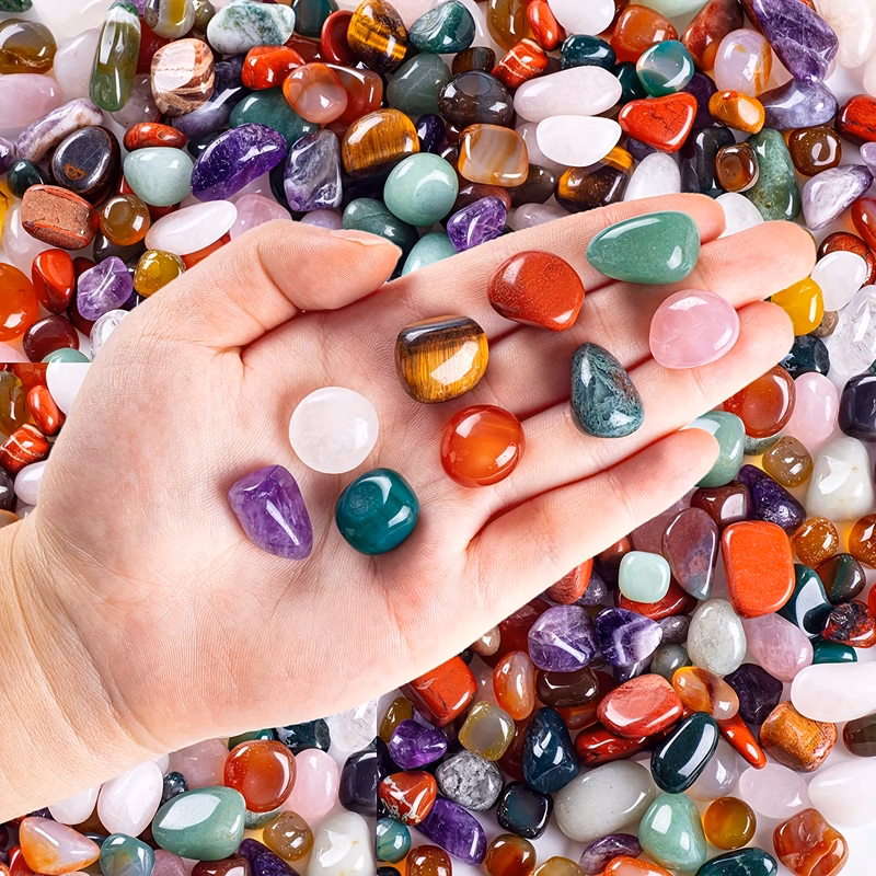 230g of natural mixed polished stones chakra stones crystal gift box for beginners in spiritual yoga
