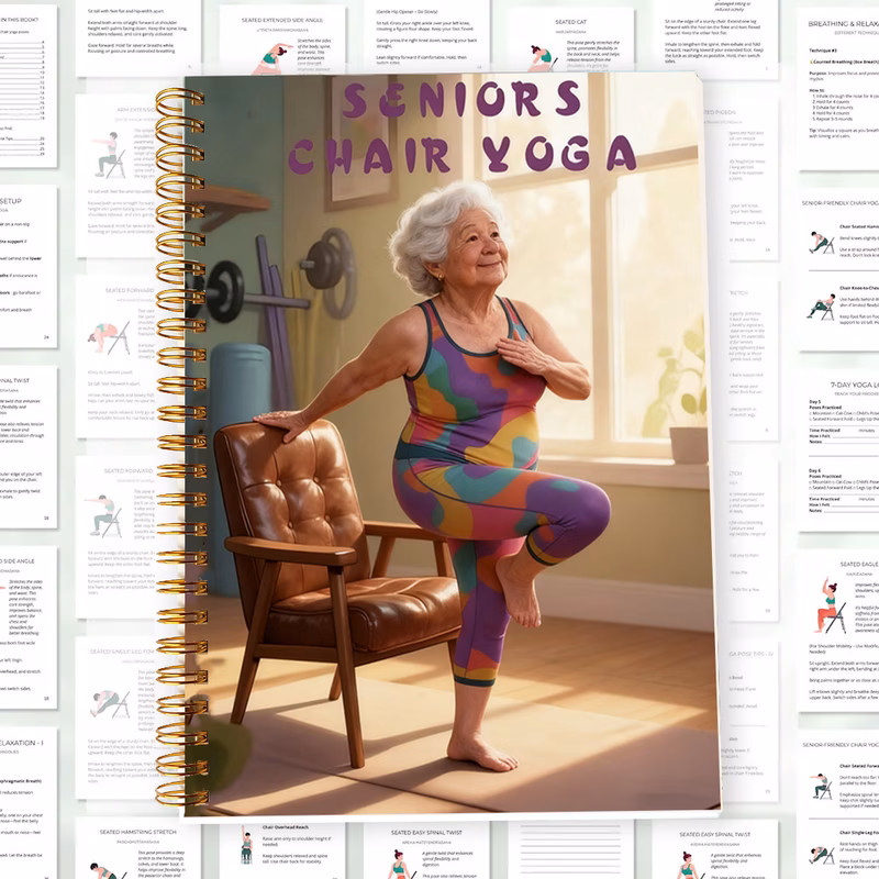1 yoga guide notebook illustrations and day practice plan suitable for beginners and seniors an easy to yoga log for home and office use an ideal gift for friends measuring 5 5 8 3 inches