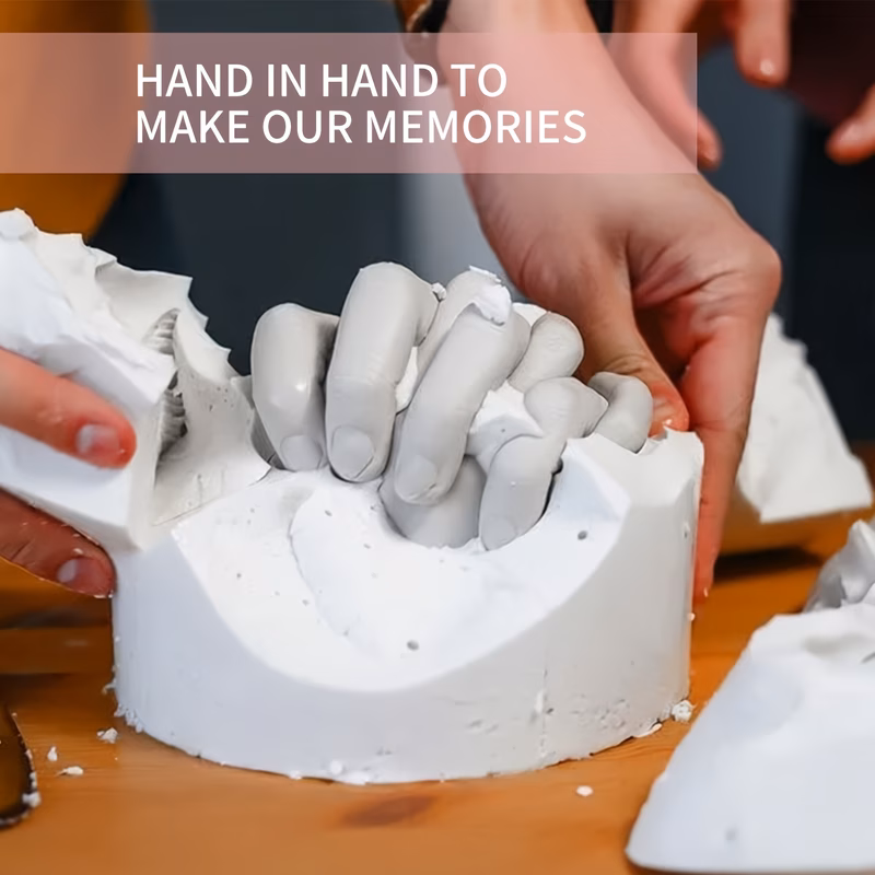 hand model ornament making material kit cloning powder model powder 3d stereoscopic hand and membrane craft souvenir ornament making couple commemorative ornaments