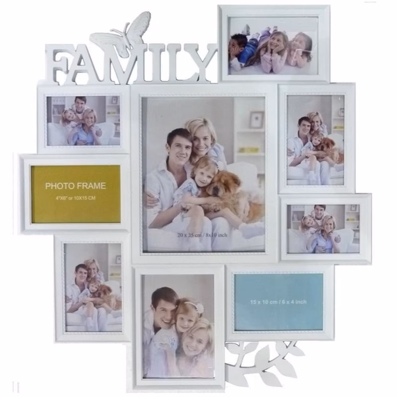 large white leaf wall hanging family photo frame multi picture holder