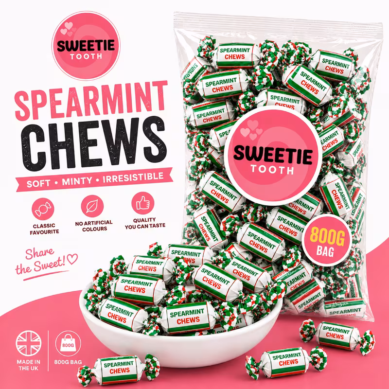 800g chews classic sweets soft flavour sweets friendly old fashioned party bag fillers wedding favours birthday treats christmas stocking stuffers tooth