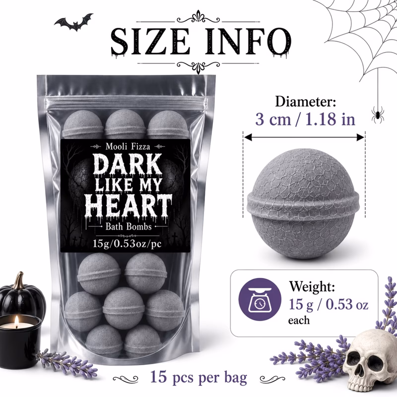 dark 15pcs mini 3cm charcoal gray lavender scented bath balls 15g 0 53oz each halloween gift set for women