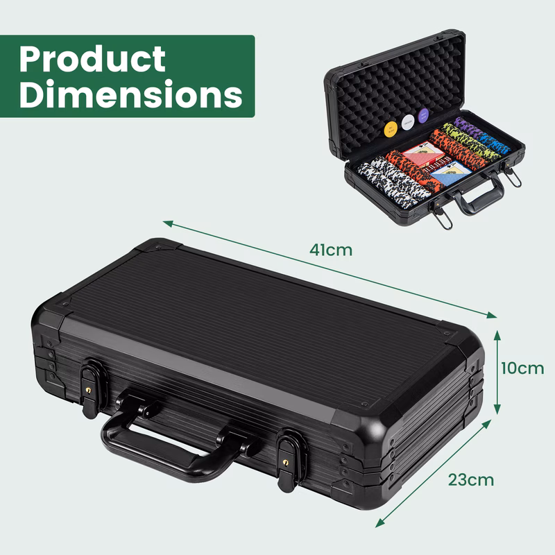poker set with lockable aluminum case for family tabletop game set with poker cards party decoration indoor desktop interactive game for family and home use