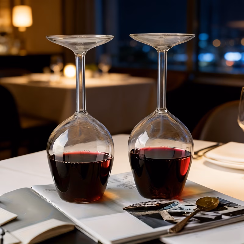 the inverted wine glass with its unique upside down design enhances wine aeration thereby elevating the wine tasting experience its an for everyday wine drinking wine housewarming parties and more