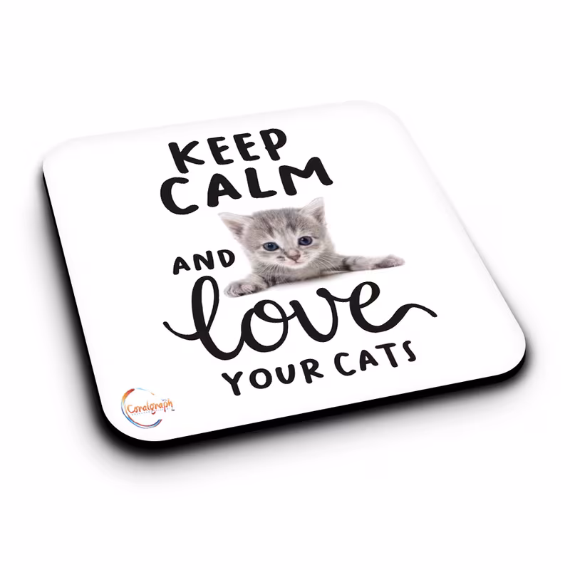cats cute kitten cat lover gift coaster er501