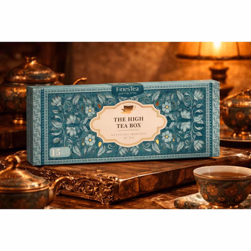 the high tea premium tea gift box black tea green tea 15 tea bags total luxury